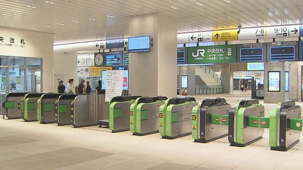 台風７号接近　千葉県内のＪＲは７路線で運転見合わせ