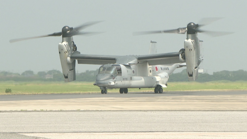 陸上自衛隊木更津駐屯地のオスプレイ１７機　全て佐賀駐屯地に移動完了