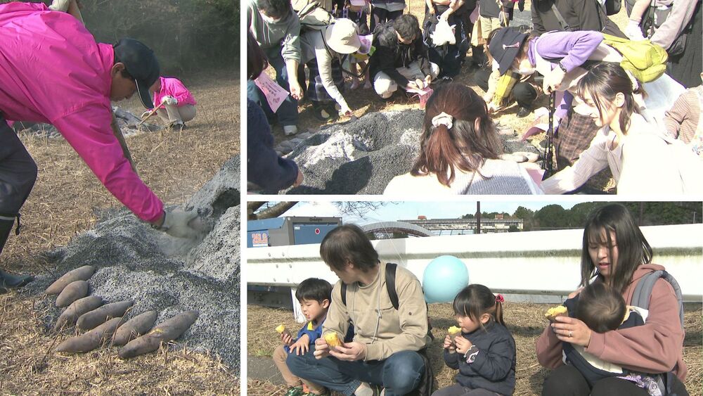 「栗源のふるさといも祭」　１.２トンの焼きいも配布