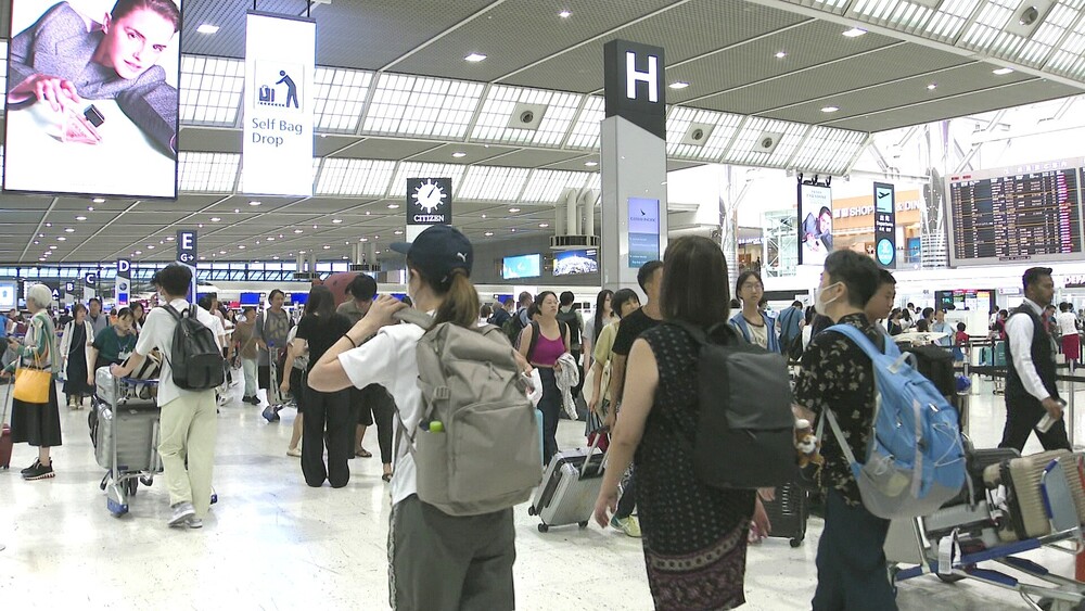 今年お盆期間の成田空港出国者数　３位アメリカ　２位中国　１位は約８万７千人で