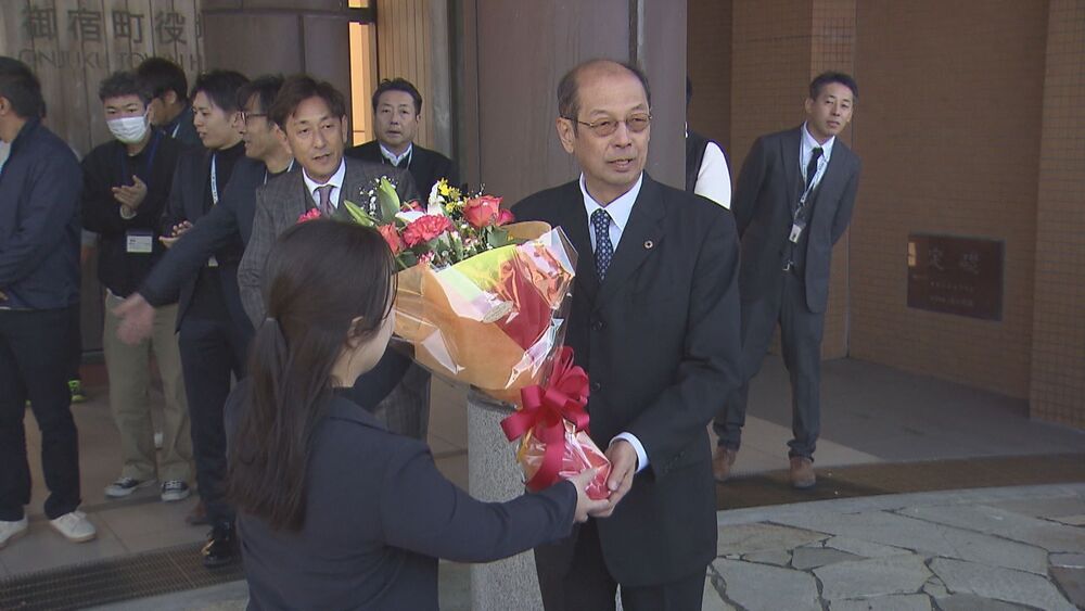 御宿町・原町長が初登庁　「停滞から挑戦の町へ」呼びかけ