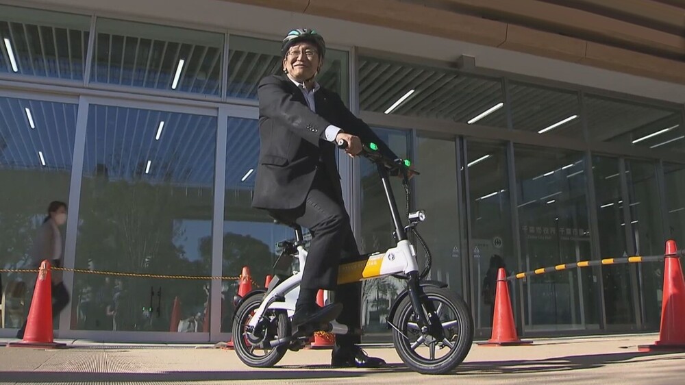 千葉市 「新たな交通手段に」バイク型モビリティを初公開