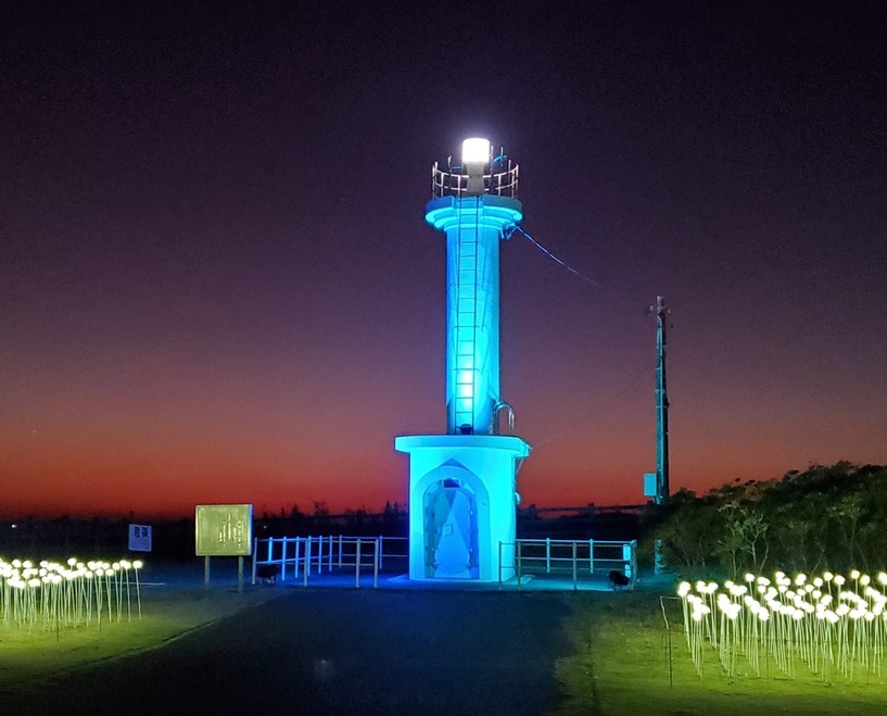 千葉県初！全国で2例目　旭市飯岡灯台をライトアップ　新たな”映え”スポットに