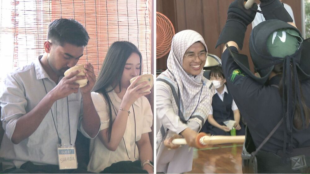 「礼儀とか外国にない文化が伝われば」　伝統文化を通じて留学生と高校生が交流