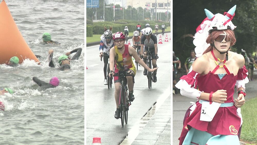 １０００人以上参加　”推し”のコスプレ姿も　千葉市でトライアスロン大会