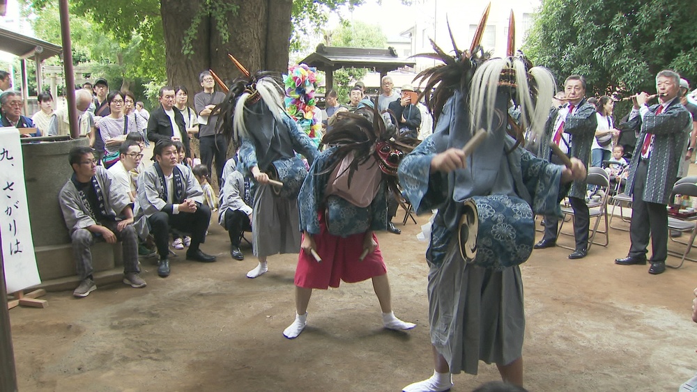 江戸時代から続く伝統行事「三匹獅子舞」　五穀豊穣願い奉納される　千葉・松戸市