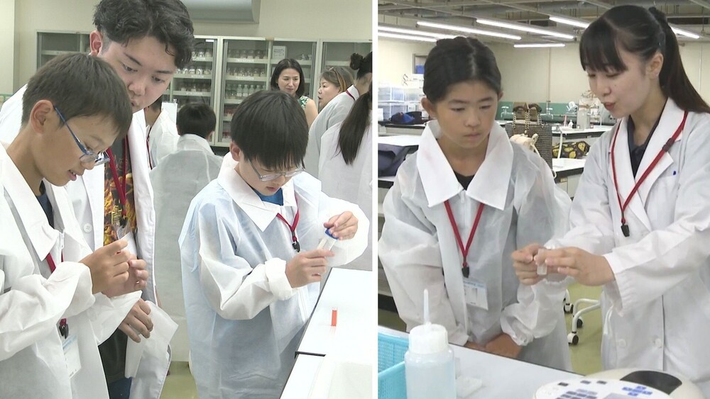 「将来は理系を学びたい」東邦大学で薬学教室　児童らが白衣姿で実験に集中