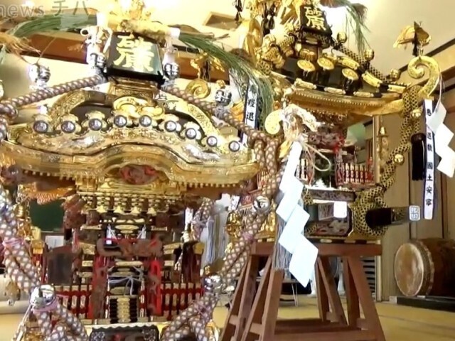 千葉県匝瑳市 コロナ退散の願い込め“神輿”展示