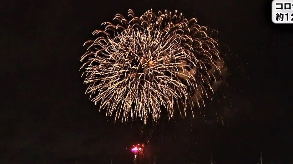 コロナ収束を願い 約120発の花火が千葉県浦安市の空を彩る
