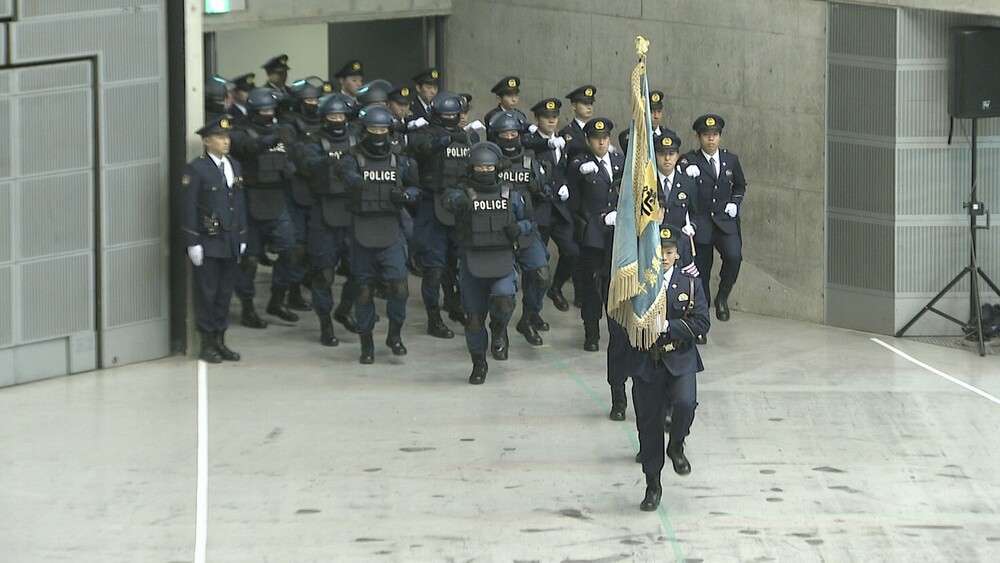 安全・安心への決意新たに　警察官たちの士気高める年頭視閲　千葉県警