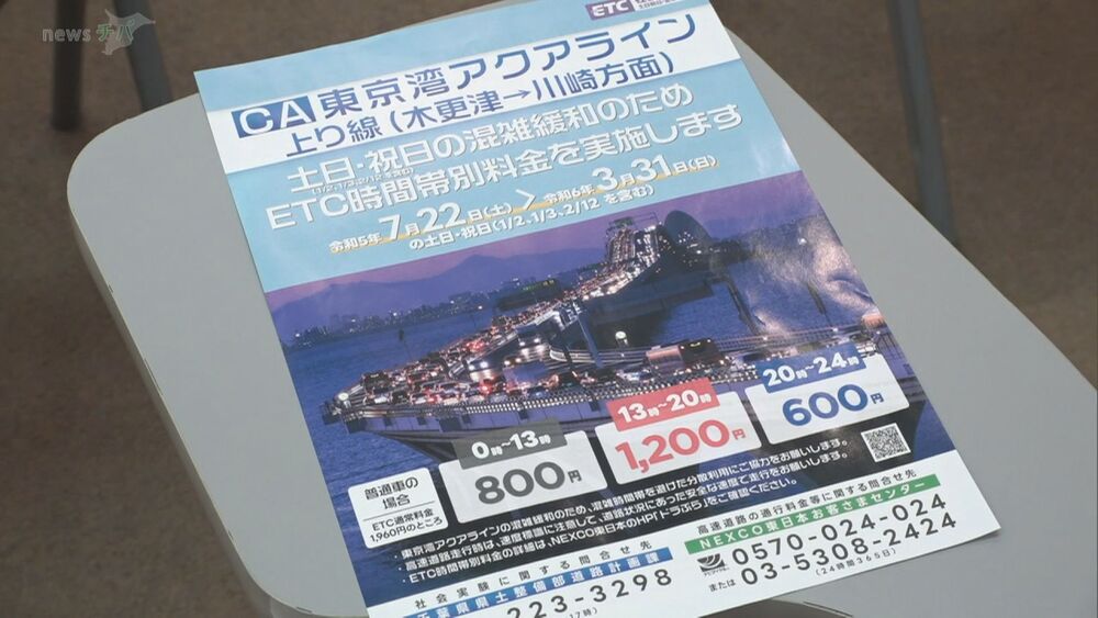 東京湾アクアライン 変動料金制の社会実験が2024年度も継続へ
