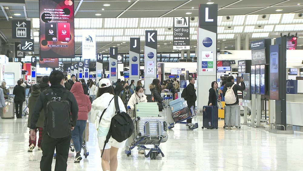 年末年始の成田空港出入国者数　約１０１万５千人　２０２４年度より約５％増加