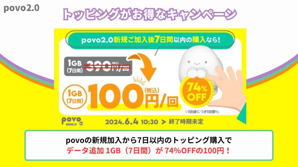 povo キャンペーン 新規登録