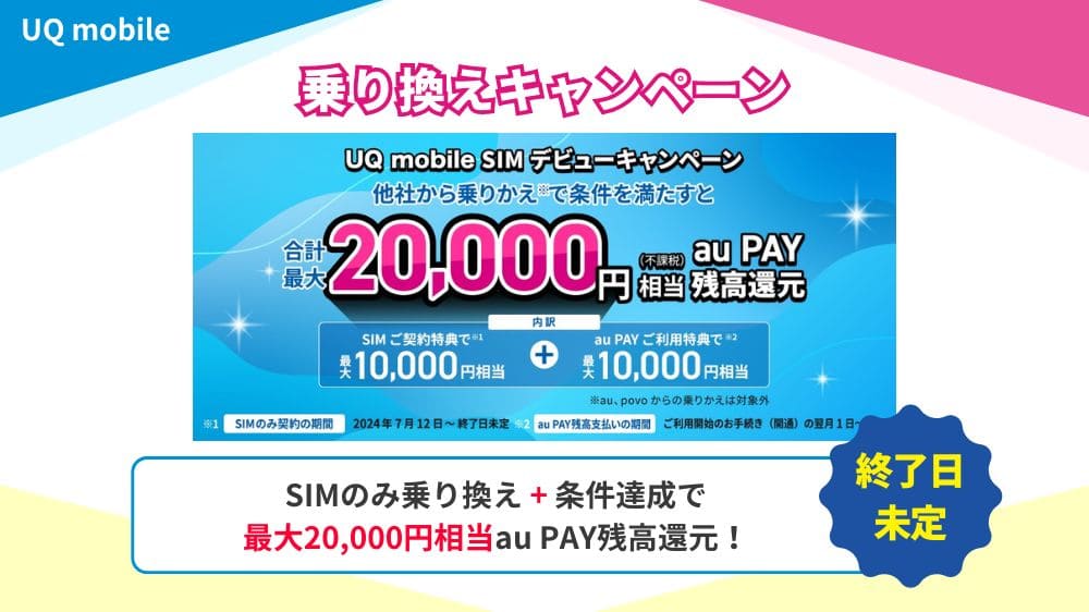 UQモバイル キャンペーン