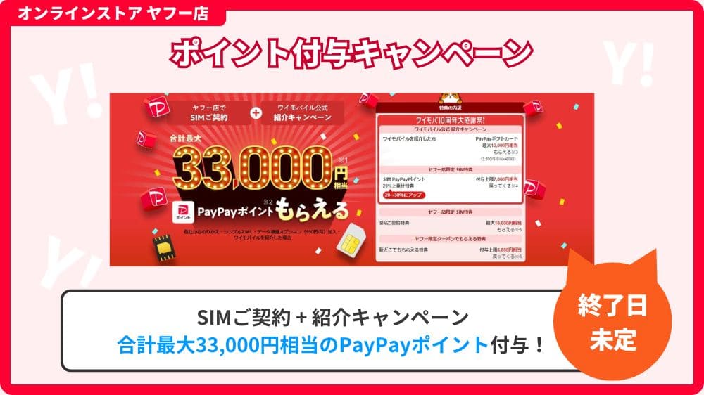 ワイモバイル キャンペーン