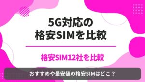 5G 格安SIM 比較