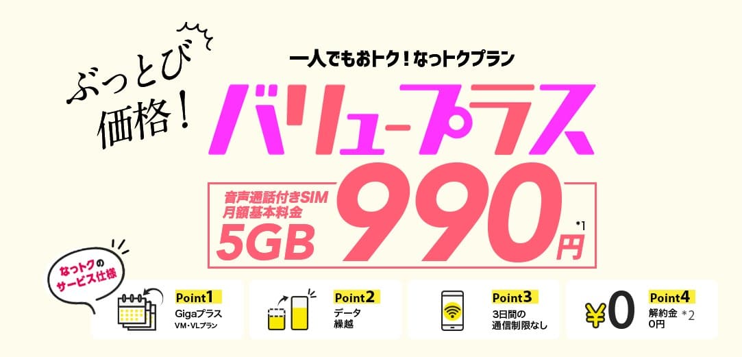 NUROモバイル　5GB