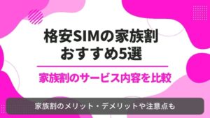 格安SIM　家族割