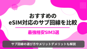 サブ回線　おすすめ