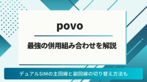 povo 併用 おすすめ
